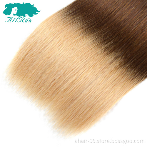 T1B 4 27 virgin cuticle aligned ombre brazilian hair